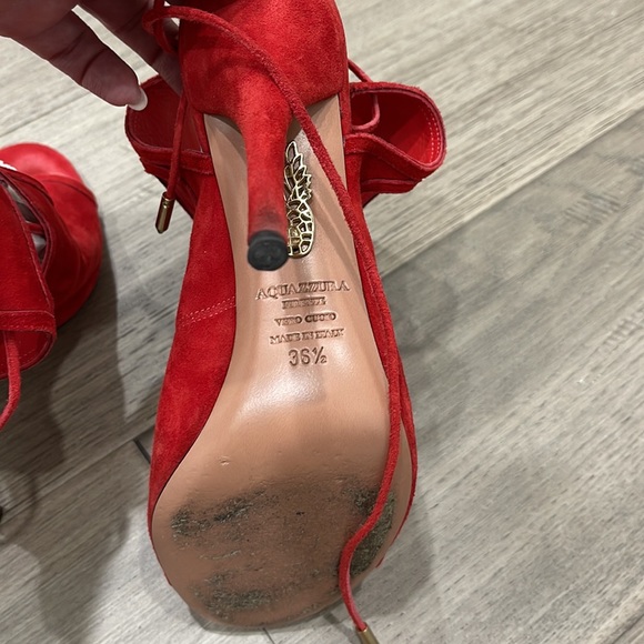 Aquazzura Red suede sandal - Picture 5 of 7